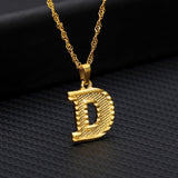 Tiny Stainless Gold Initial Letter Necklace