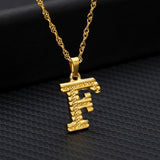 Tiny Stainless Gold Initial Letter Necklace