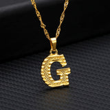 Tiny Stainless Gold Initial Letter Necklace