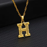 Tiny Stainless Gold Initial Letter Necklace