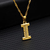 Tiny Stainless Gold Initial Letter Necklace