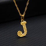 Tiny Stainless Gold Initial Letter Necklace