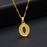 Tiny Stainless Gold Initial Letter Necklace