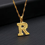 Tiny Stainless Gold Initial Letter Necklace