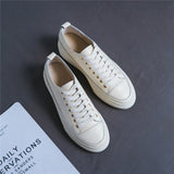 Natural Genuine Leather Flat Casual Shoes